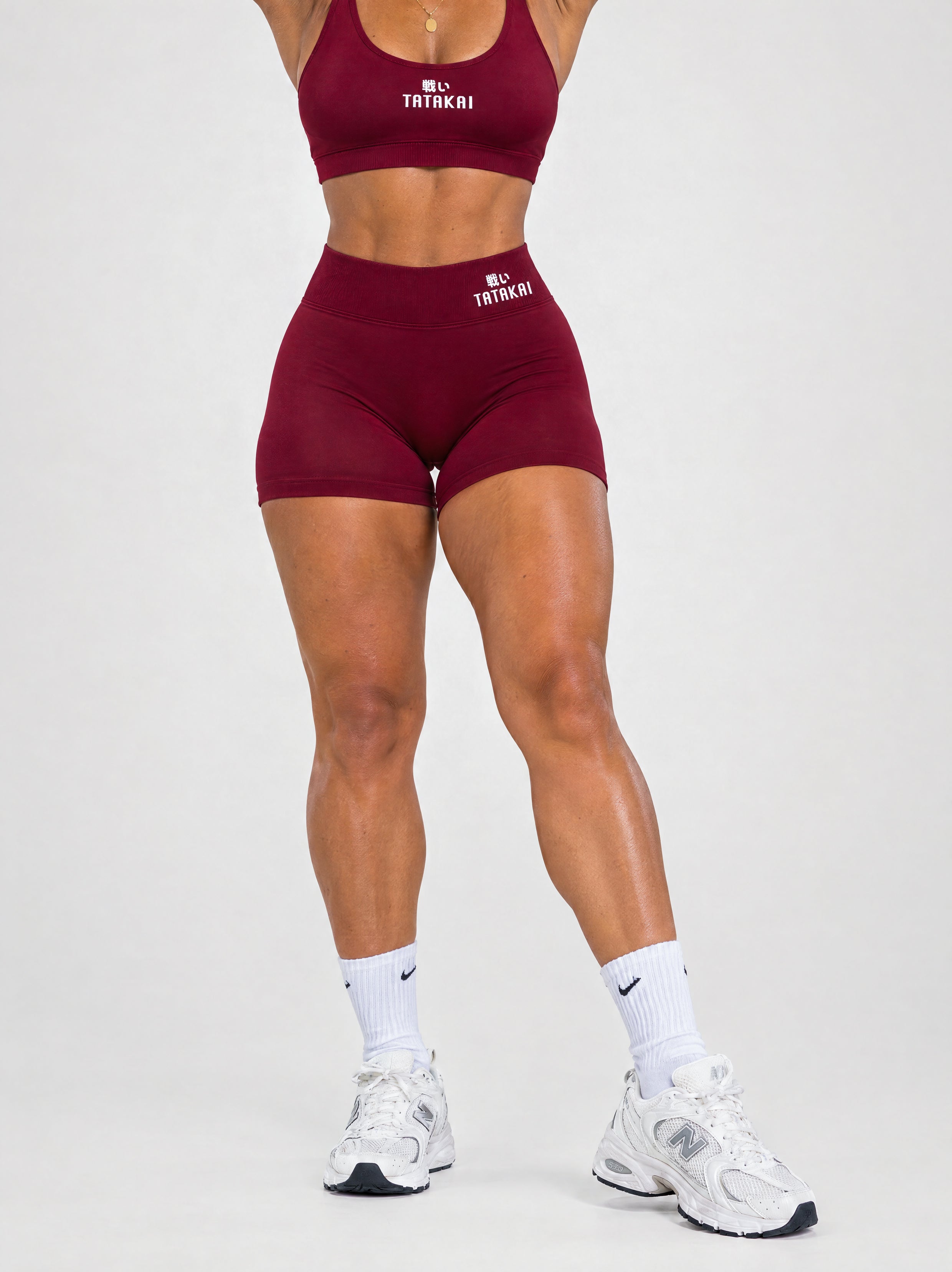 Signature scrunch shorts - Cherry Red