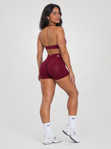 Signature scrunch shorts - Cherry Red