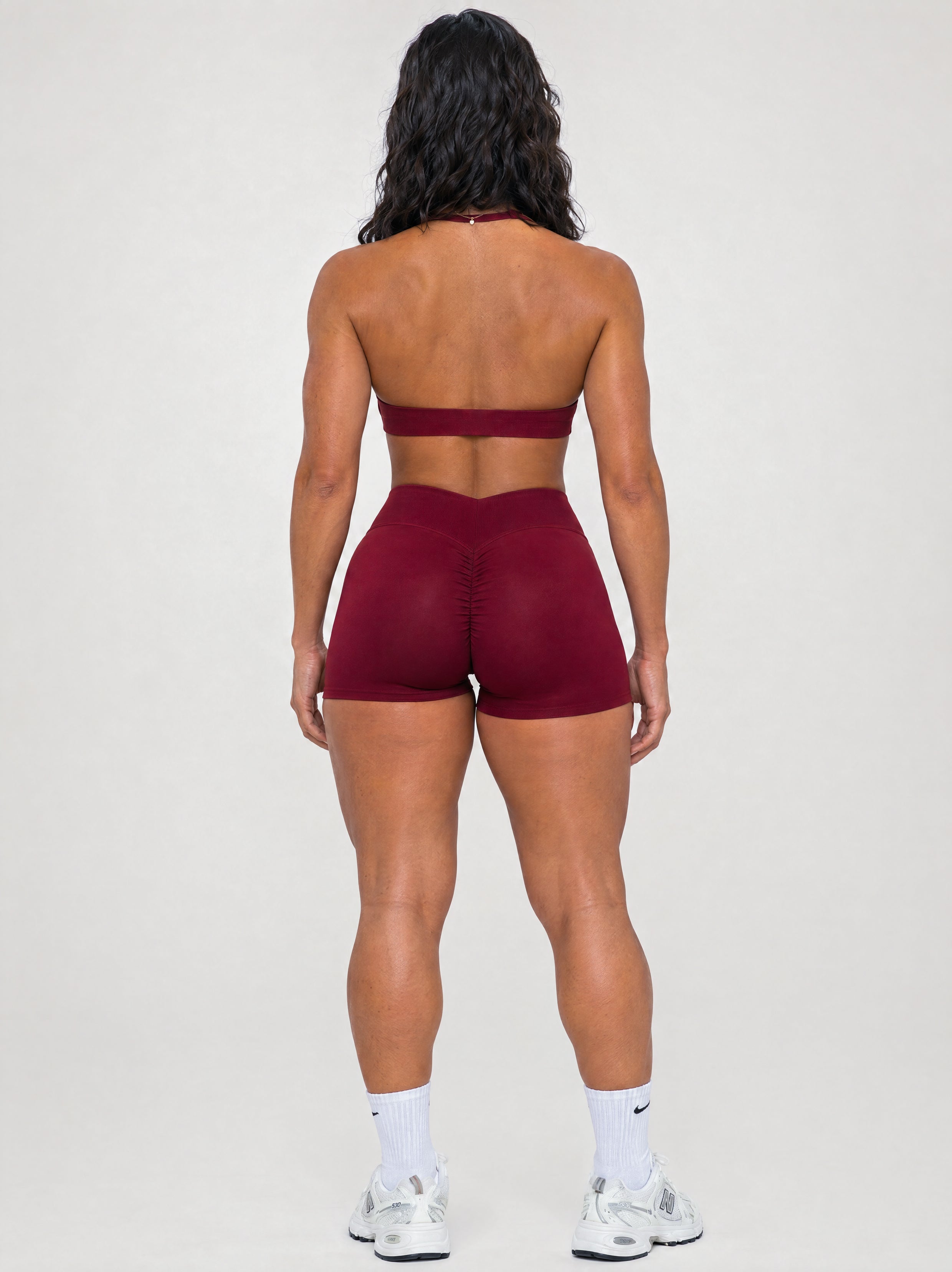 Signature scrunch shorts - Cherry Red