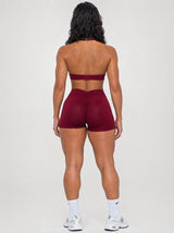 Signature scrunch shorts - Cherry Red
