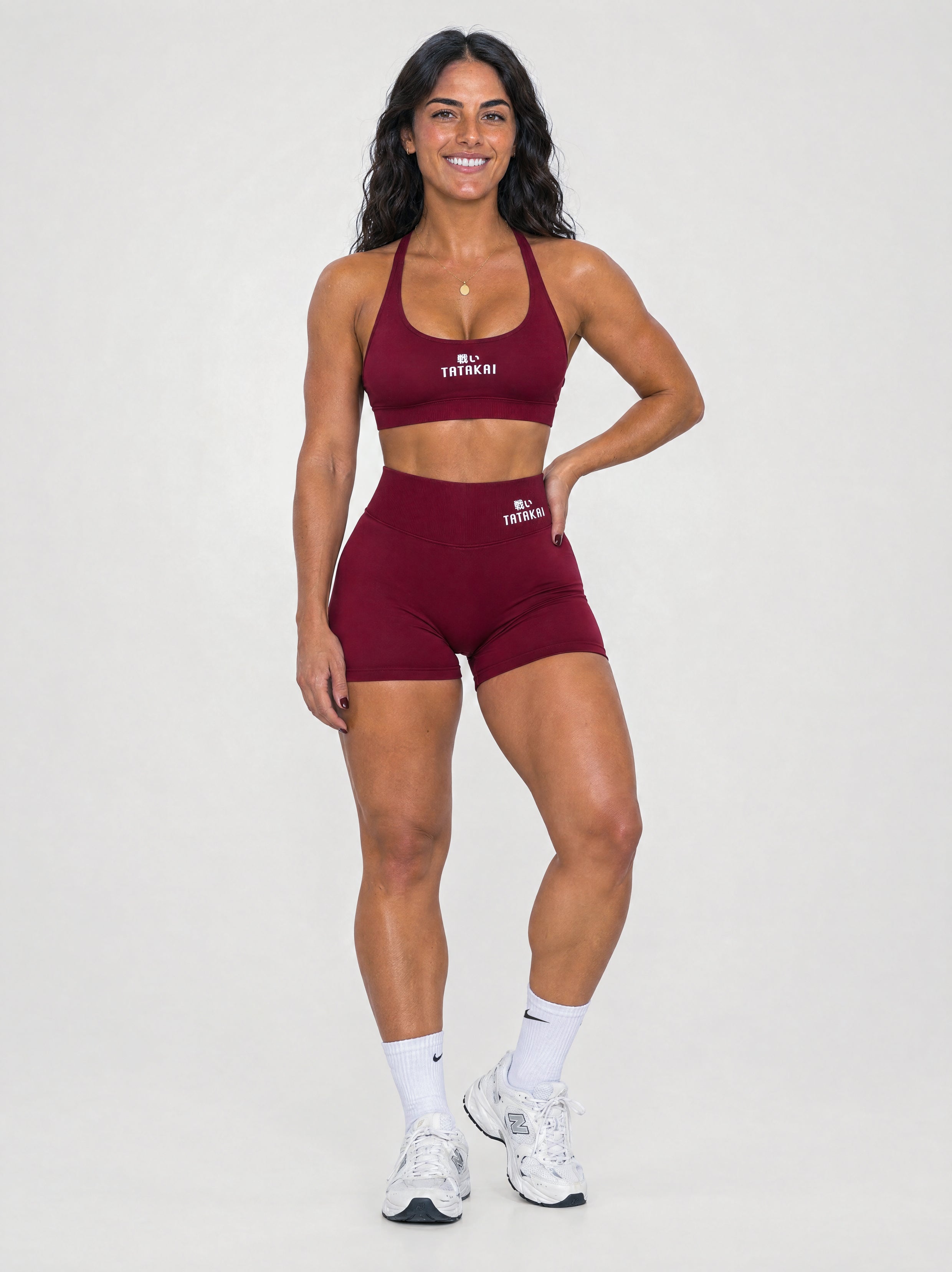 Signature scrunch shorts - Cherry Red