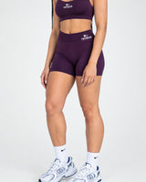 Short scrunch Signature - Plum Purple