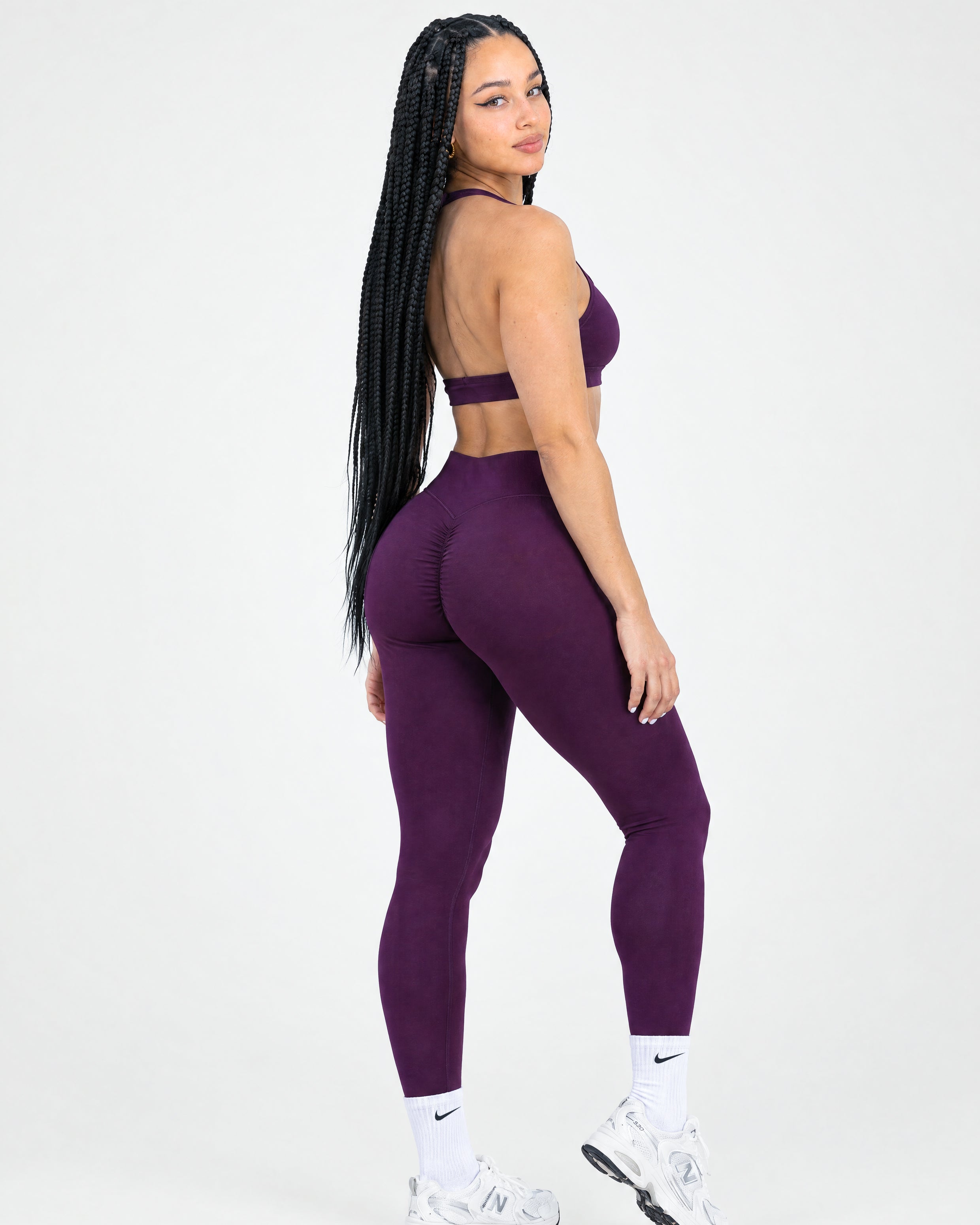 Signature Scrunch Leggings - Plum Purple